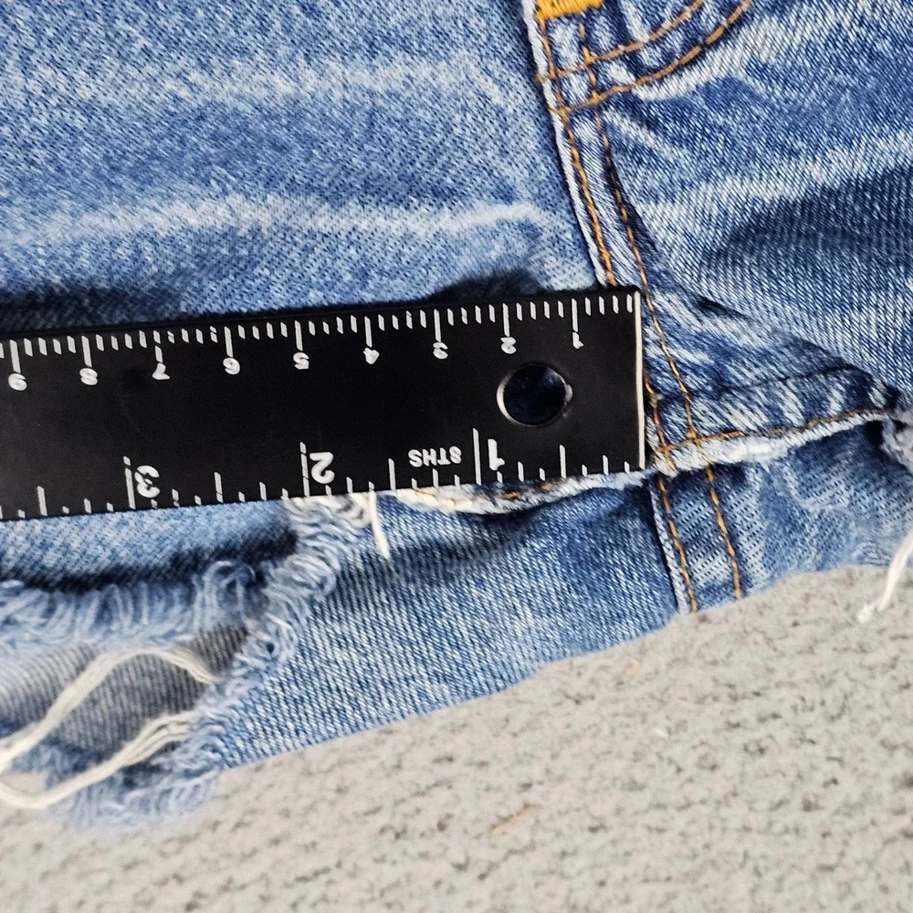 Levi's Shorts Women 30 Blue Vintage Petros Reworked Orange Tab Denim Cut Offs